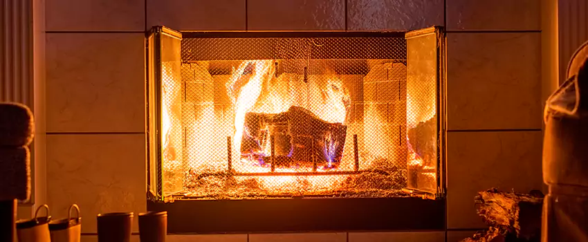 Mendota Hearth Landscape Fireplace Installation in Huntington, Indiana